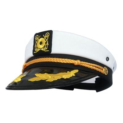 Captain's Yacht Hat  Sea Cap White One Size Costume Accessory