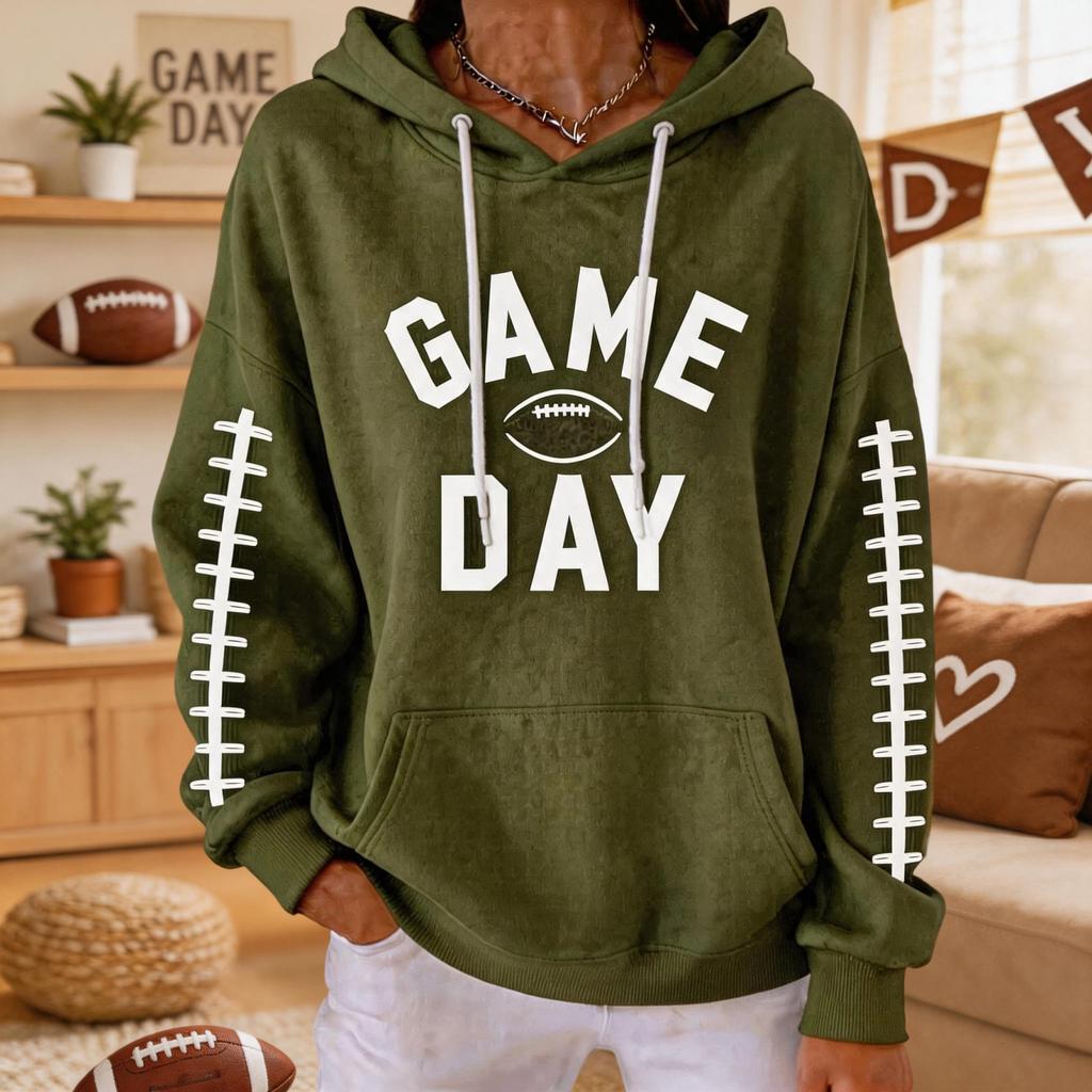 Women's Long Sleeve Hooded Sweatshirt Casual Top for Everyday Wear