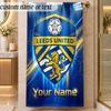 Beach TowelLeeds United Custom Name Text Personalized Soft Towel for Beach Pool Indoor Home Decor Gift