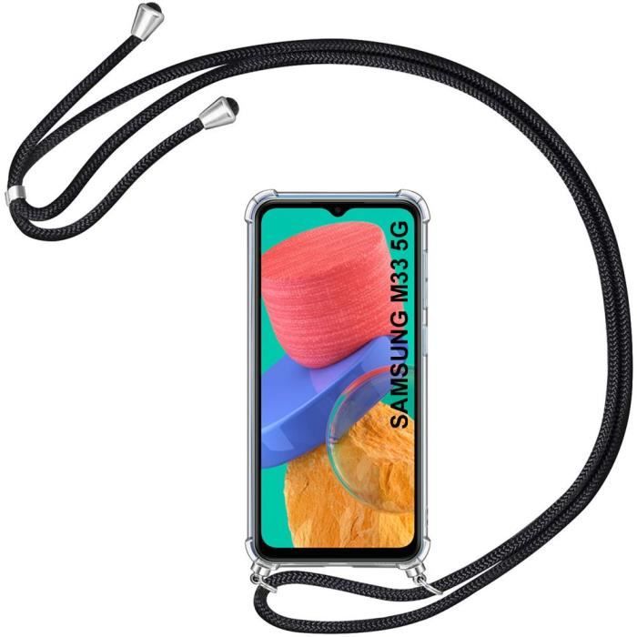 Coque de protection - BOOLING - pour Samsung Galaxy M33 5G - TPU - Anti-rayures - Anti-choc - Transparent-Noir