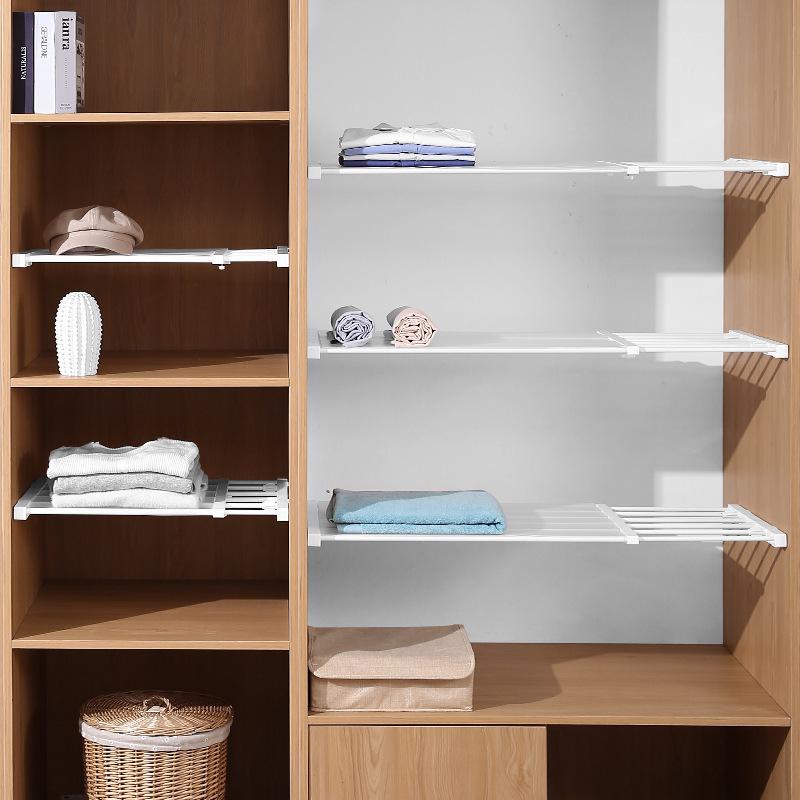 Extendable Nail-Free Layered Storage Dividers for Wardrobes, Cabinets, and Bathrooms