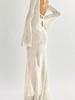 Women's Crochet Long Sleeve Backless Mesh Knit Swimsuit Cover Up Beach Maxi Dress