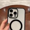Fargeramme, klart akrylmagnetisk telefondeksel til iPhone 16 Pro Max, 15 14 Pro 11 13 12 11, for Magsafe, støtsikker linsebeskyttelse, gjennomsiktig TPU-deksel