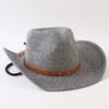 Popular European and American Classic Straw Woven Western Cowboy Hat Men's and Women's Outdoor Fashion OL Wind Woven Top Hat