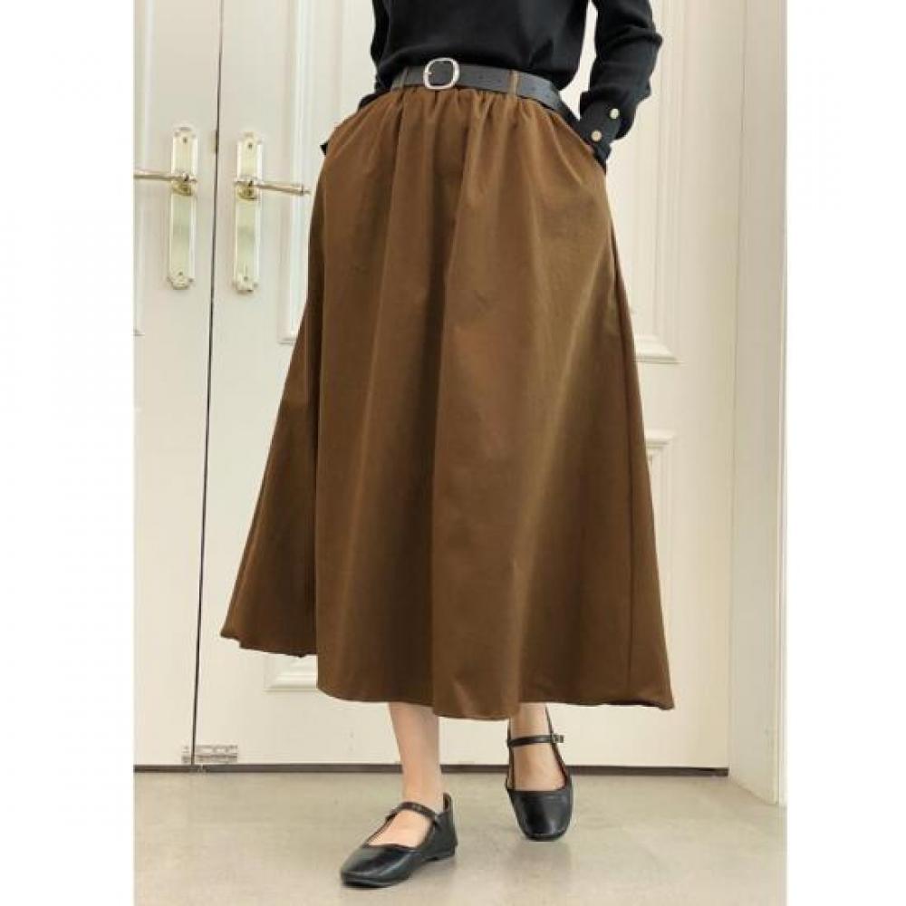 New Arrivals Open Run Women Flared Basic Solid Skirt