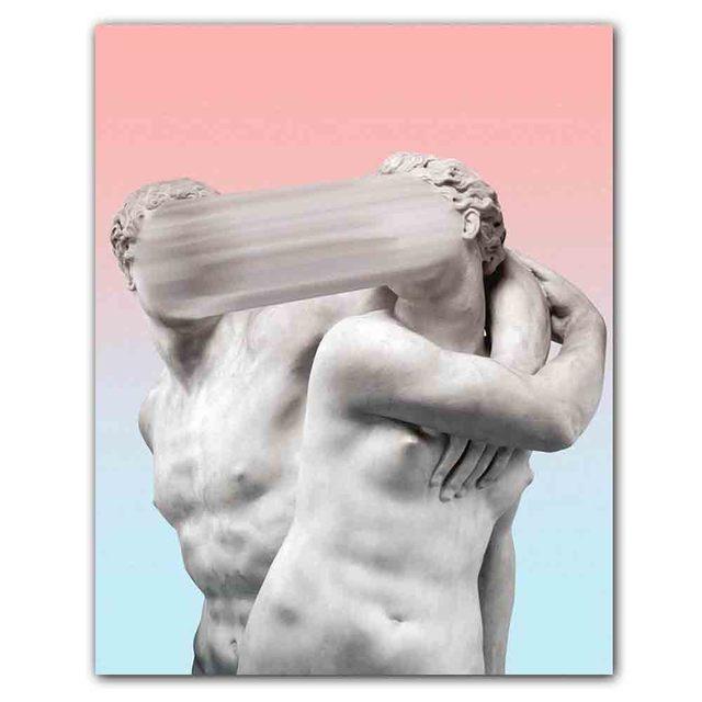 David Funny Sculpture Art Printing Canvas Painting Figure Graffiti Poster Office Living Room Bedroom Home Decoration Mural No Frame