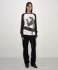 INSILENCE WOMEN Graphic Washed Raglan T-Shirt Black