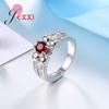 925 Sterling Silver Rings Rould Princess Cut Clear Crystal Anniversary Ring For Lovers Wedding Engagement Accessories