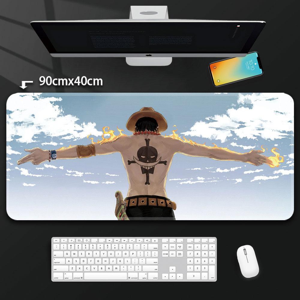 

Boys ONE PIECE Leather Mouse Pad Oversized Boys Animation E-sports Game Keyboard Pad Luffy Computer Desk Pad Office Mouse Pad 30x60x0.2cm