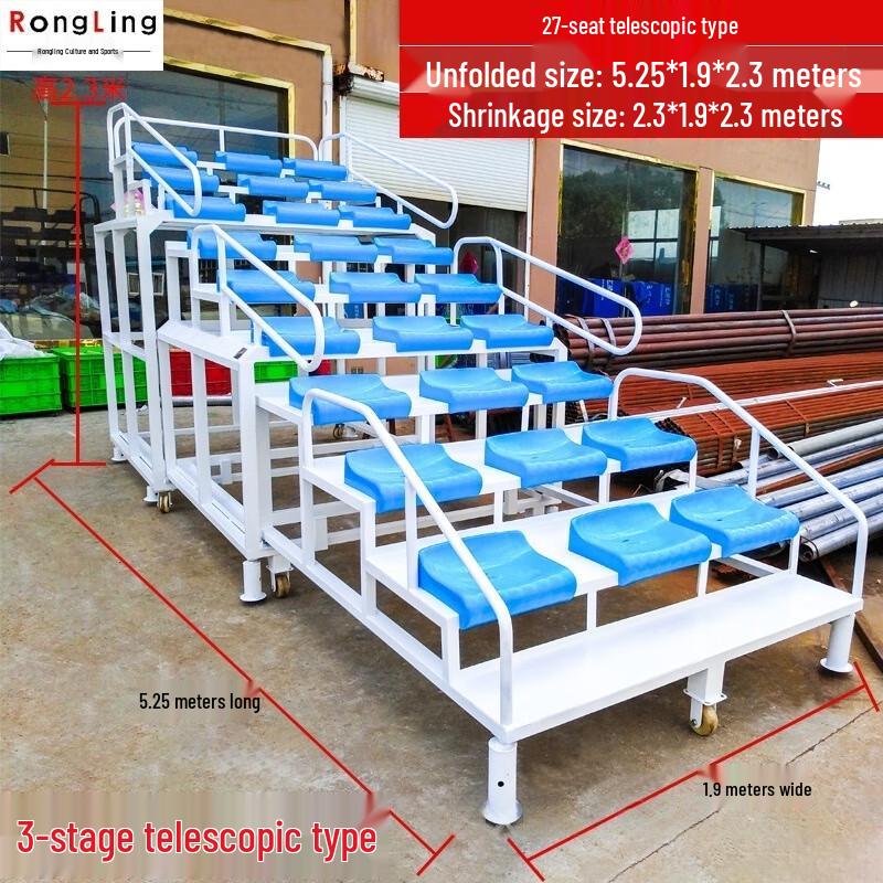WEZHO Retractable Stadium Grandstand with Referee Stand