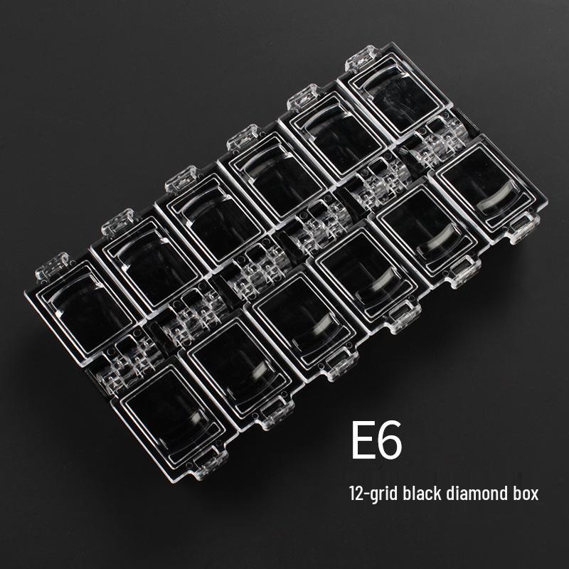 

Nail Art Storage Box: Multi-layer, Transparent Compartment Organizer for Small Accessories and Rhinestones