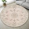 Boho Colorful Dot Round Rug Vintage Beige Base Soft Non Slip Circular Carpet for Bedroom Living Room Bohemian Home Decor