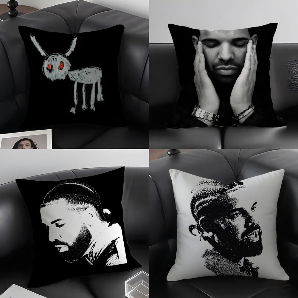 D-Drake Rapper Cushion Cover Pillowcase Ultra Soft Skin Friendly Fabric Cloud Like Comfort & Concealed Zipper