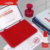 Tampon encreur rapide Shield Rouge pour empreintes digitales et manuelles, Fourniture de bureau portable.