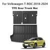 Trunk Mat For Volkswagen T-ROC 2018-2024 Rear Seat Backrest Anti-Scratch Protective Mat TPE 3D All Weather Trunk Cargo Liner Pad