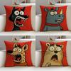 Humorous SShocked AnimalsS Cushion Cover Pcs Linen Throw Pillow Covers X X Modern Home Decor