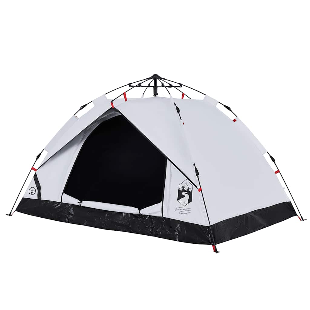 Dome Camping Tent for 2 Persons White Blackout Quick Release