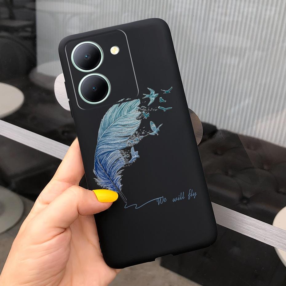 For Vivo Y36 Case 2023 Cute Love-heart Pattern Jelly Silicon Soft Phone Back Cases Cover For VivoY36 Y 36 4G 5G V2247