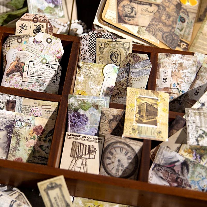 Journamm 45 buc/pachet Pachet de autocolante Srapbook Materiale vintage Decor Junk Journal DIY Album foto Colaj Jurnal Autocolant Papetarie