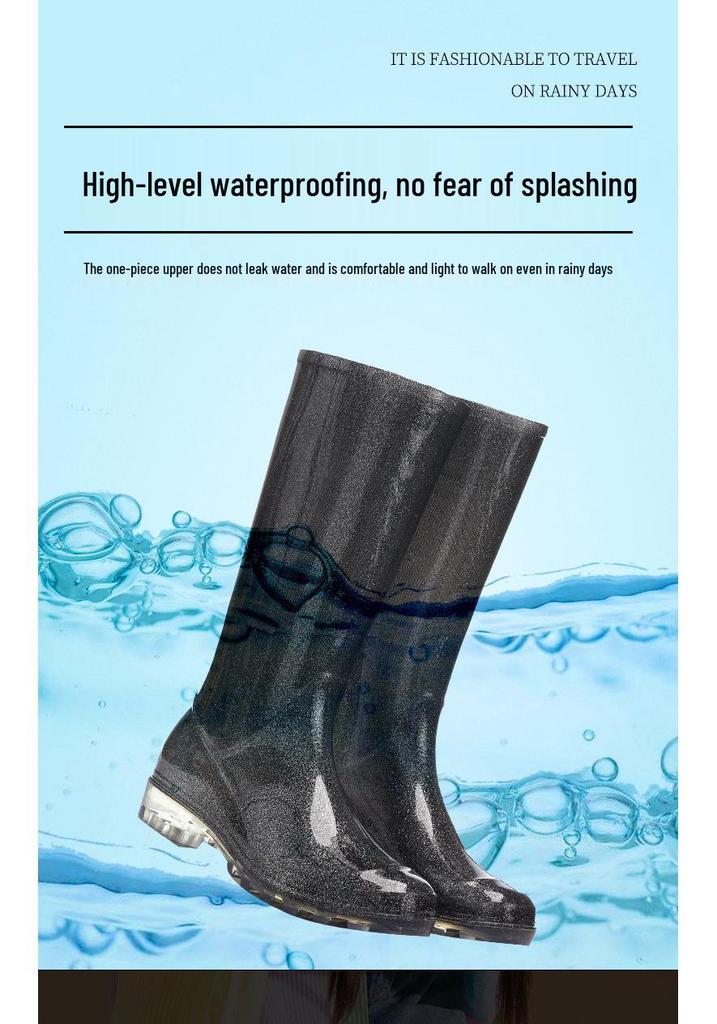 Dames Gradient Regenlaarzen, Middelhoge Schacht, Antislip, Waterdicht, Trendy Jelly Schoenen