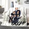 007 James Bond Theme Printed Blanket - Perfect for Couch, Bed, Travel & Outdoor Use | Machine Washable, Cozy & Durable.