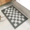 Inyahome Black and White Checkered Bath Mat Plush Microfiber Absorbent Bathroom Rugs Luxury Machine Washable Indoor Doormat Rugs
