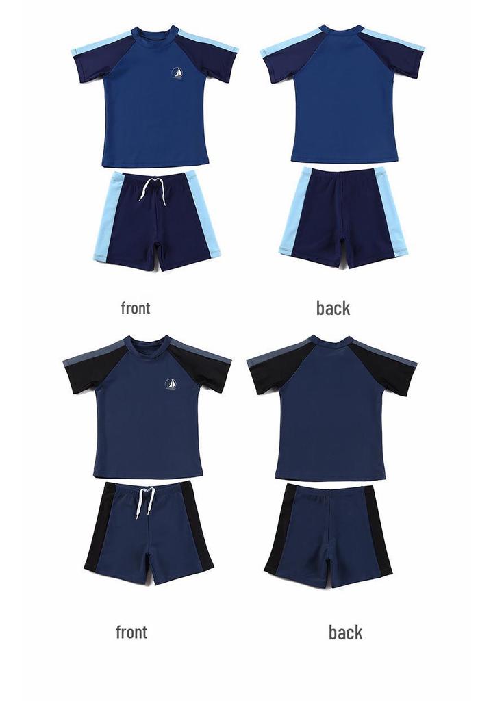 2026 Children's Sun-Protective Two-Piece Swimwear for Toddlers and Boys
