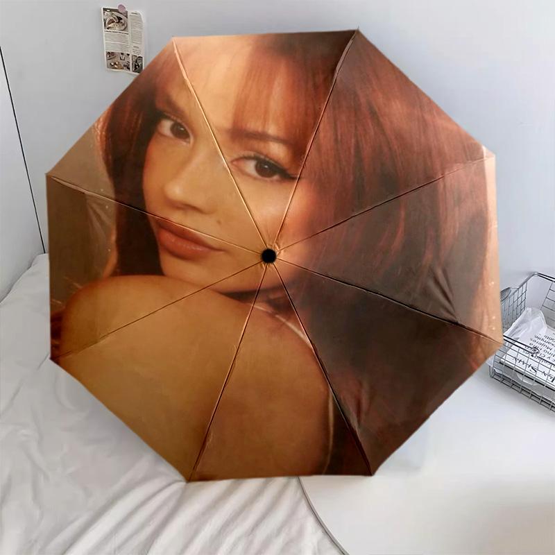 Elegant Fashion Portrait Automatic Umbrella - Suitable Travel Outdoor Portable Umbrella Birthday Gift Daily Essentials