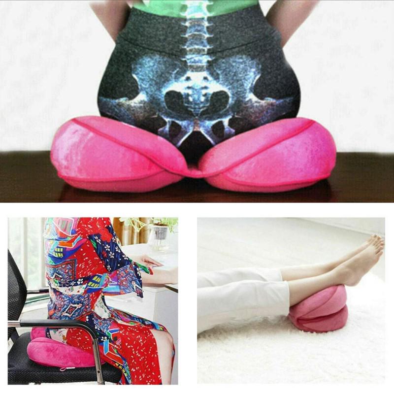 Home Office Dual Comfort Cushion Lift Hips Up Seat Cushion Multifunction For Pressure Relief Fits In Car Seat