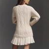 2025 Autumn/Winter Women's Knitted Solid Color Sweater & Short Skirt Set - Casual Bestseller