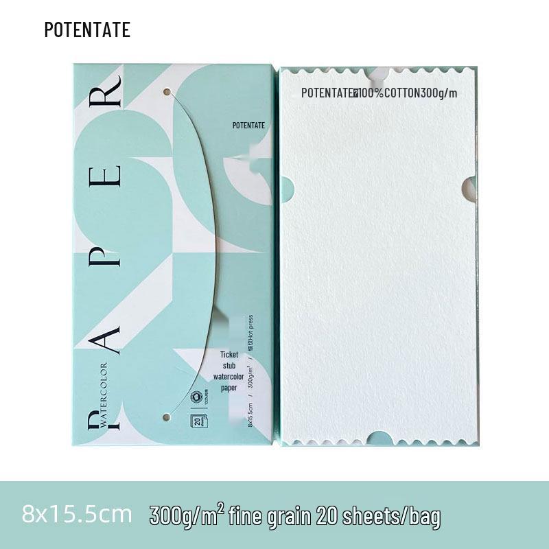 Watercolor Postcard Stamp Paper - DIY Creative Blank Card for Students and Children
