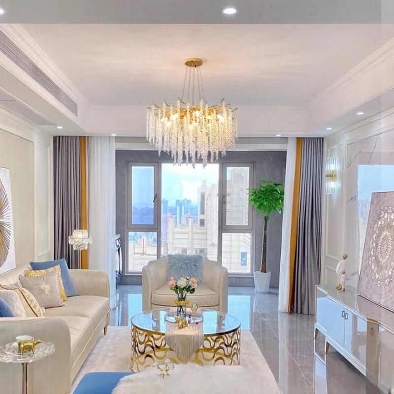 Nordic Modern Oval Crystal Chandelier