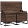 Storage Box with Lid Oak Look 100 X 40 X 51.5 Cm
