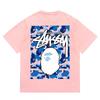 Tricou Bumbac Classic cu Imprimeu Ape Lightning Unisex Mânecă Scurtă Croială Largă Îmbrăcăminte Casual
