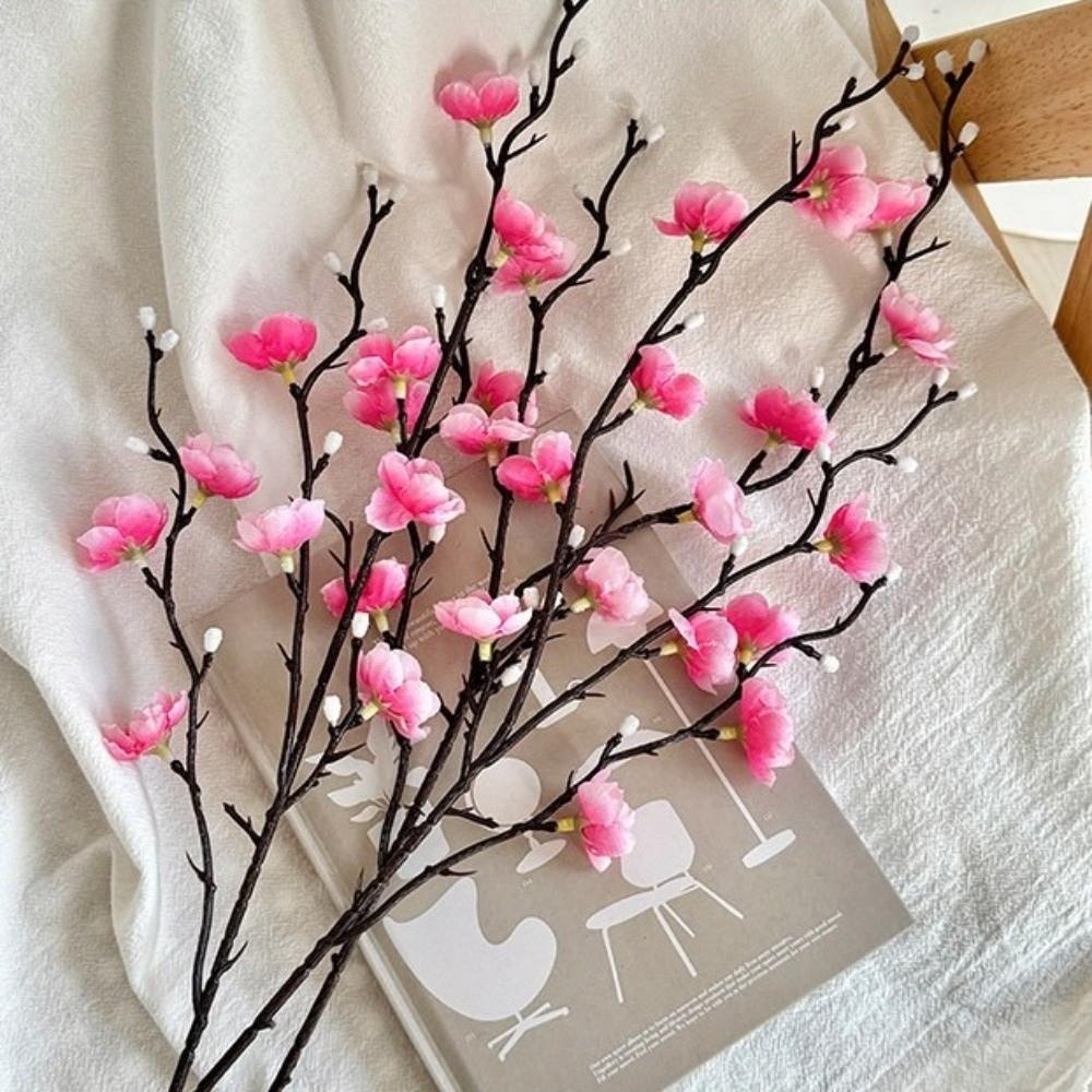 1pcs 54CM Artificial Plum Blossom Plastic DIY Fake Plastic Flower Long Branch Chinese Style Chinese Style Home Decor Home Decor
