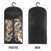 4pcs Non-woven Fabric Wig Storage Bag With Hook Hair Extension Holder Zipper Style Long Hair Storage Rack Wig Organizer