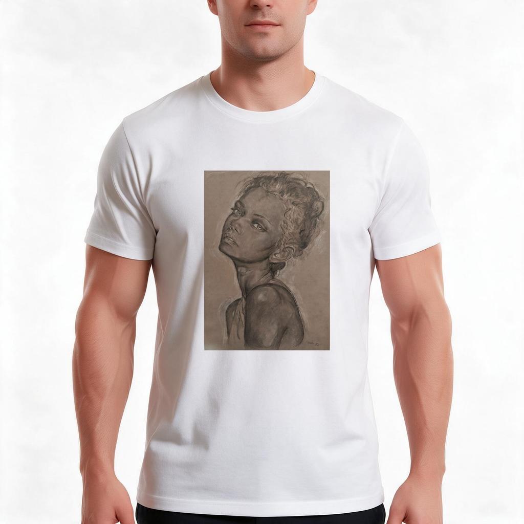 Portait Of Unisex TShirt Summer Casual Cotton Tee Oversized Streetwear Tops Vintage Graphic Print Loose Fit Short Sleeve