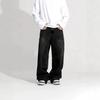 Autumn and winter boys American high street straight trendy pants men's versatile and thin temperament jeans
