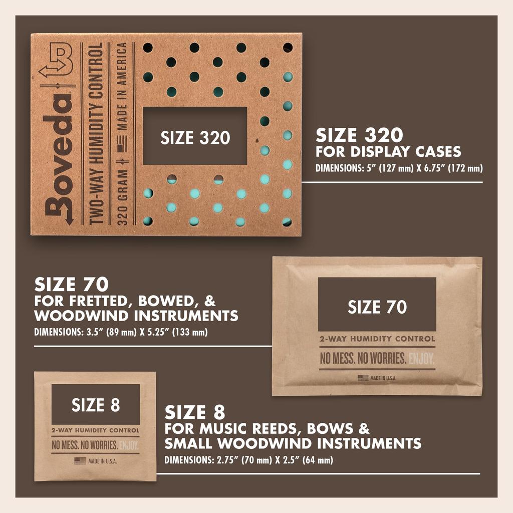 Boveda Highly Absorbent Bidirectional Humidity Control Pack for Instruments with Extreme Humidity 12 Pack Size 40 Moisture Absorber for Instrument