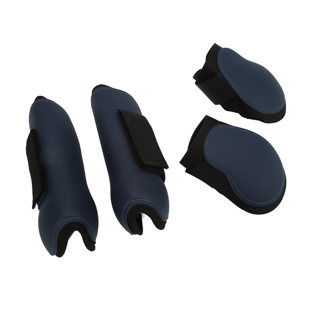 Horse Tendon Boots PU Elastic Shock Absorbing Protective Front Hind Horse Leg Guard for Off Road