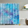 Decorative Geometric Geometry Merry Christmas Bohemian Shower Curtains Bathroom Curtain Fabric Waterproof Polyester With Hooks