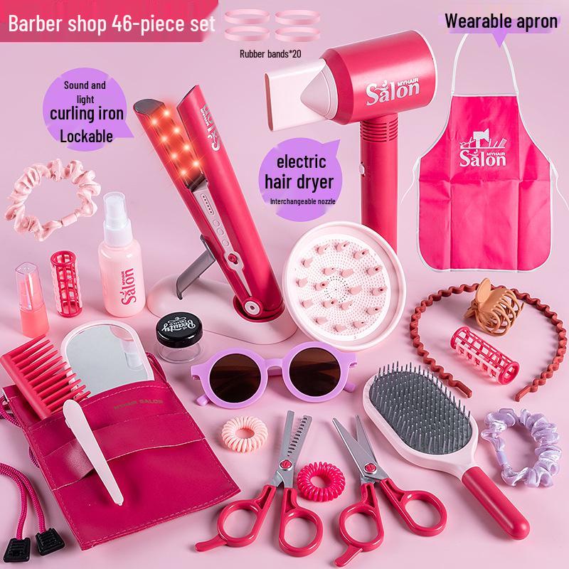 Children's Hair Salon Playset: Hairdryer, Wash & Cut Accessories for Kids