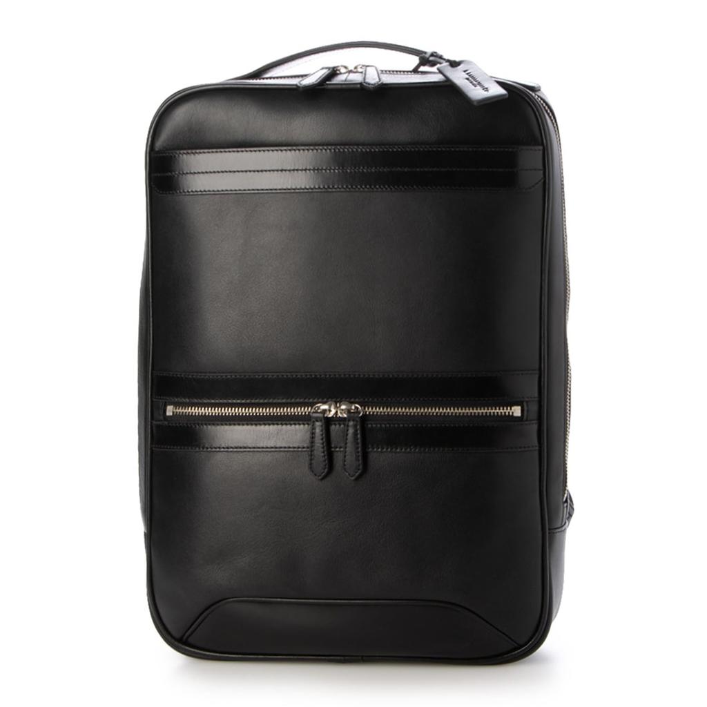 Leather Laboratory Genuine Leather Waterproof and Business Slim for Perfect for Commuting Metal Size Water-Repellent Backpack, Fit, Men, (Silver