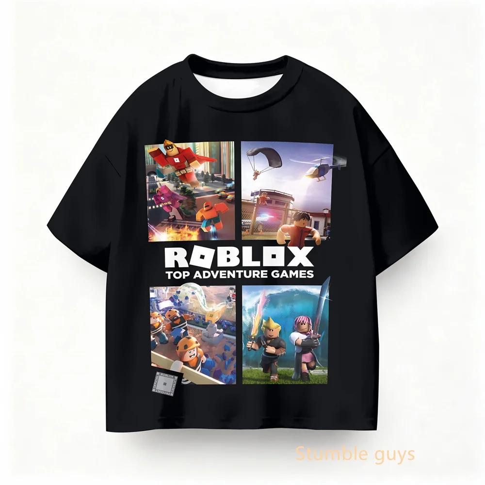 Summer Kids Roblox Game Casual Wear Boys Clothes Girls Anime Tee