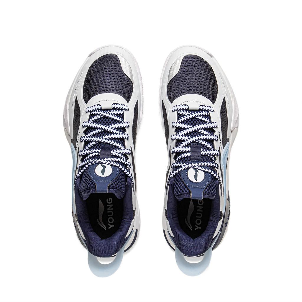 Li Ning Kids Wind Shadow 2.0 V2 - Edición de Verano Cómodos Antideslizantes Amortiguadores Duraderos Zapatos de Baloncesto Bajos para Niños YKBV032-1