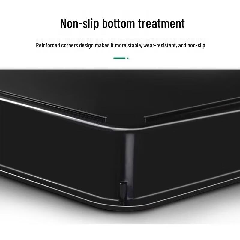 Rectangular Black Plastic Food Display Tray Set