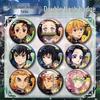 Demon Slayer Anime Double Flash Badge for Students - Book Decoration & Collectible