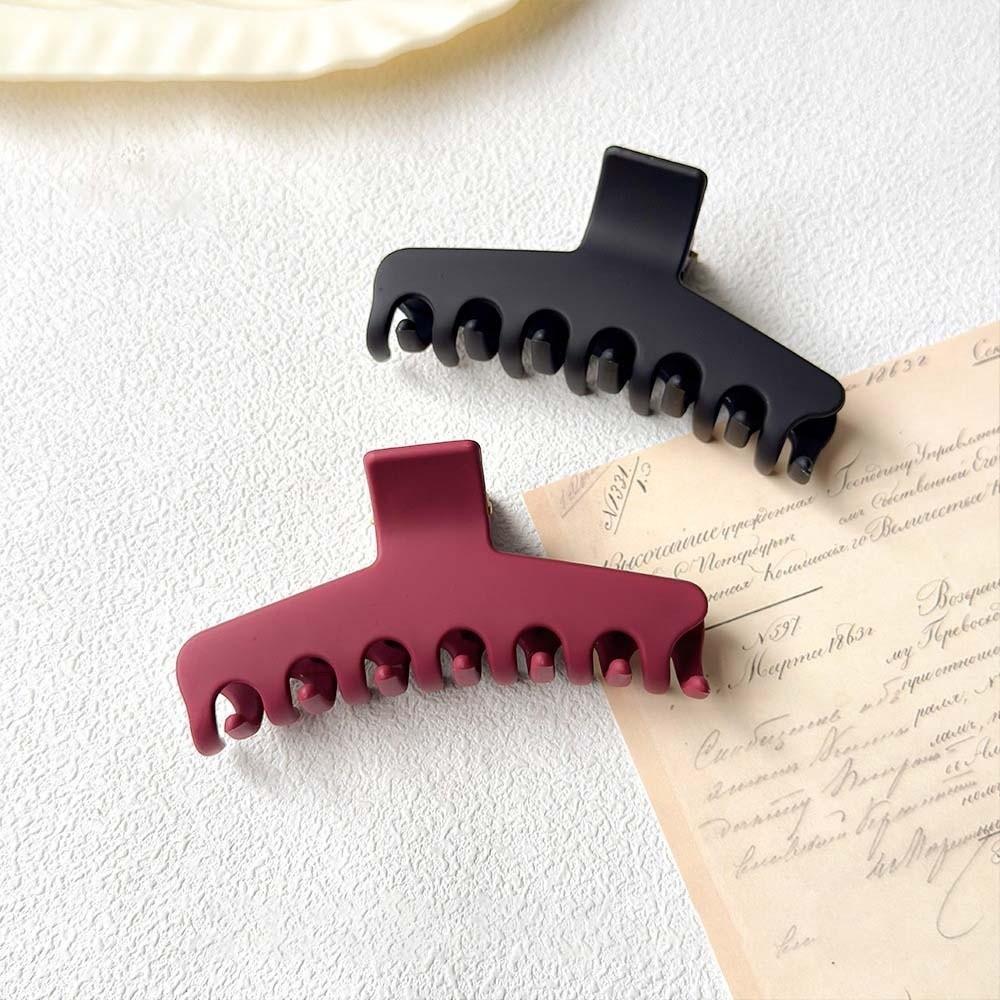 Square Silicone Shark Clip Safe Solid Color Shark Clip Straight Line Shaped Hair Claw  Party