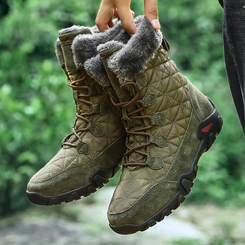 Hot-selling Large-size Snow Boots High-top Cotton Shoes Martin Boots Outdoor Winter Thickened and Velvet Men