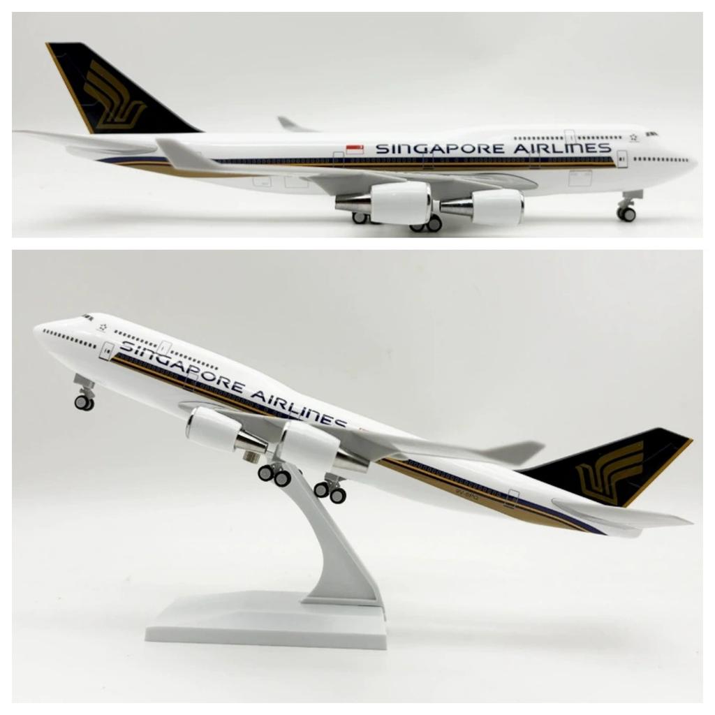 1/240 Scale Replica B747 Airplanes Model 30CM Resin Singapore Airlines 747 Aircraft Model Airplane Simulation Toys Model Plane